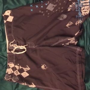 Men's Billabong Board Shorts Patterned Black